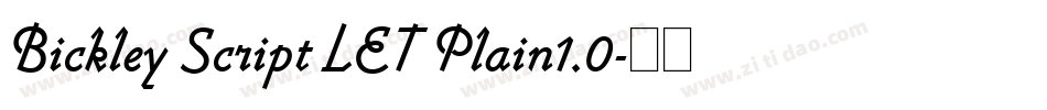 Bickley Script LET Plain1.0字体转换